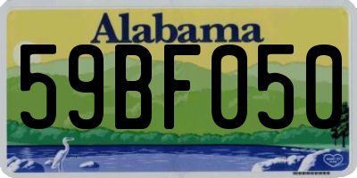 AL license plate 59BF050