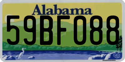 AL license plate 59BF088