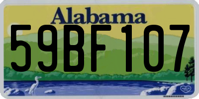 AL license plate 59BF107