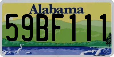 AL license plate 59BF111