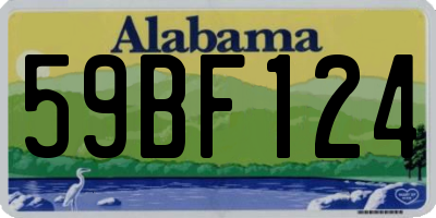 AL license plate 59BF124