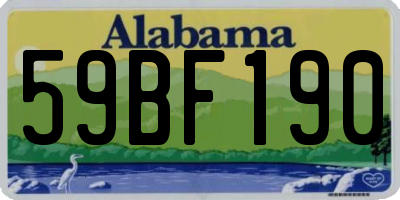 AL license plate 59BF190