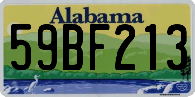 AL license plate 59BF213