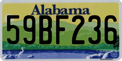 AL license plate 59BF236