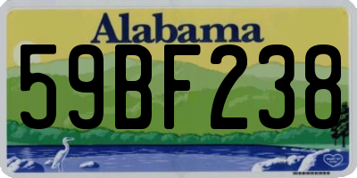 AL license plate 59BF238