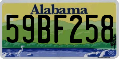 AL license plate 59BF258