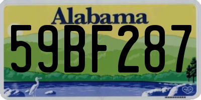AL license plate 59BF287