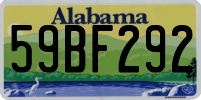 AL license plate 59BF292