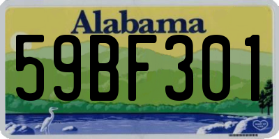 AL license plate 59BF301
