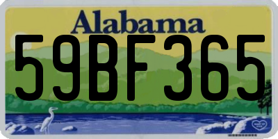 AL license plate 59BF365