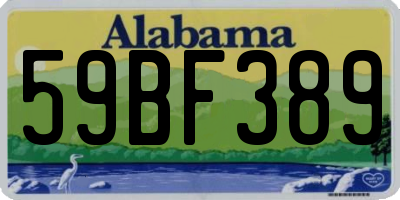 AL license plate 59BF389