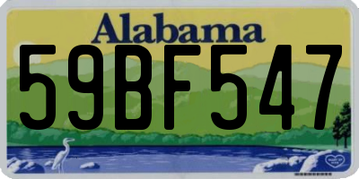 AL license plate 59BF547