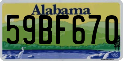AL license plate 59BF670