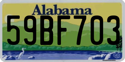 AL license plate 59BF703
