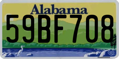 AL license plate 59BF708