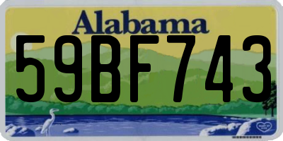AL license plate 59BF743