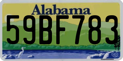 AL license plate 59BF783