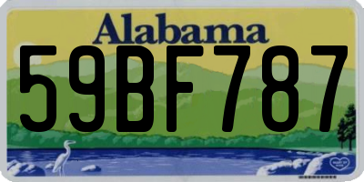 AL license plate 59BF787