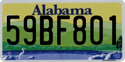 AL license plate 59BF801