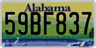 AL license plate 59BF837