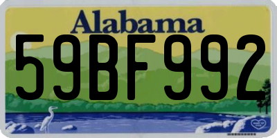AL license plate 59BF992