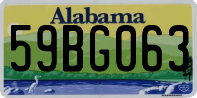 AL license plate 59BG063
