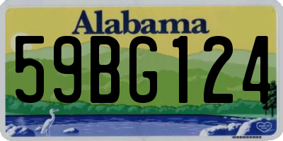 AL license plate 59BG124
