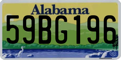 AL license plate 59BG196