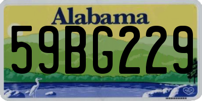 AL license plate 59BG229