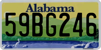 AL license plate 59BG246
