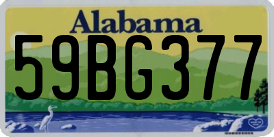 AL license plate 59BG377