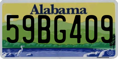 AL license plate 59BG409
