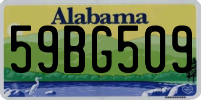 AL license plate 59BG509