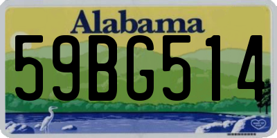 AL license plate 59BG514