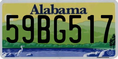 AL license plate 59BG517