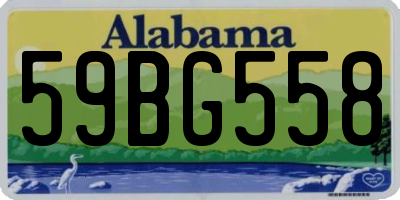 AL license plate 59BG558
