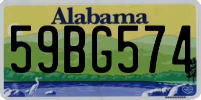 AL license plate 59BG574