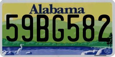AL license plate 59BG582