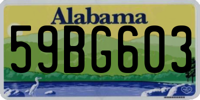 AL license plate 59BG603