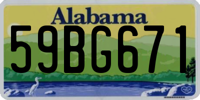 AL license plate 59BG671