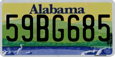 AL license plate 59BG685