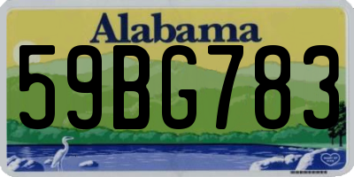 AL license plate 59BG783