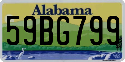 AL license plate 59BG799