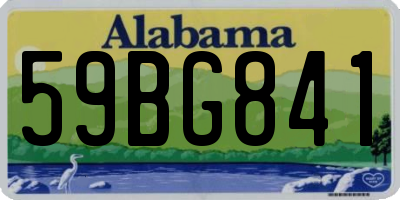 AL license plate 59BG841
