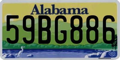 AL license plate 59BG886