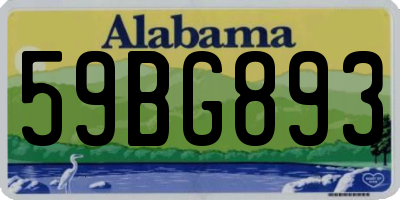 AL license plate 59BG893
