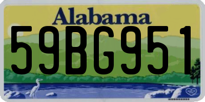 AL license plate 59BG951