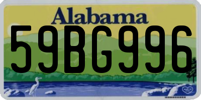AL license plate 59BG996