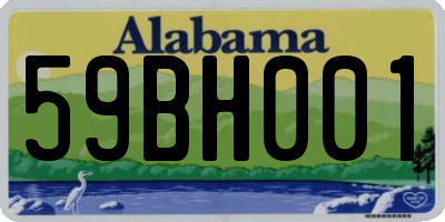 AL license plate 59BH001