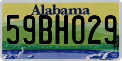 AL license plate 59BH029